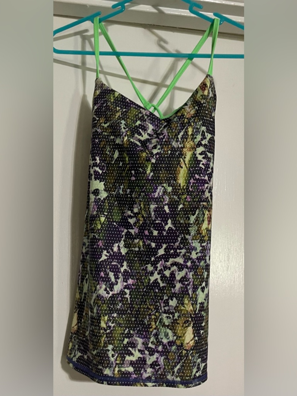 Lululemon Dancing Warrior Tank Top Floral Sport Multi White/Pistachio Size 6